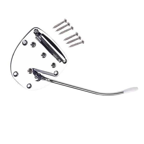 Chrome Guitar Tremolo Bridge Tailpiece For Mustang Jazzmaster Guitar Repaclement Guitar Bridge