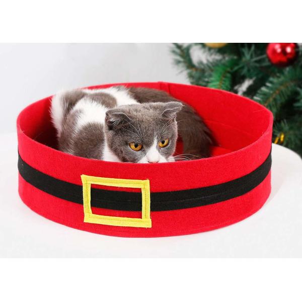 Christmas Decoration 3mm 35*10cm Wool Felt Pet Cave For Cat