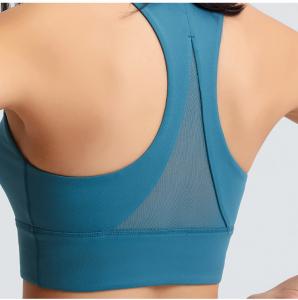  New Design Removable Pads Mesh Triangle Beauty Back Womens High Support Sports Bra Top Fitness 2022 Manufactures