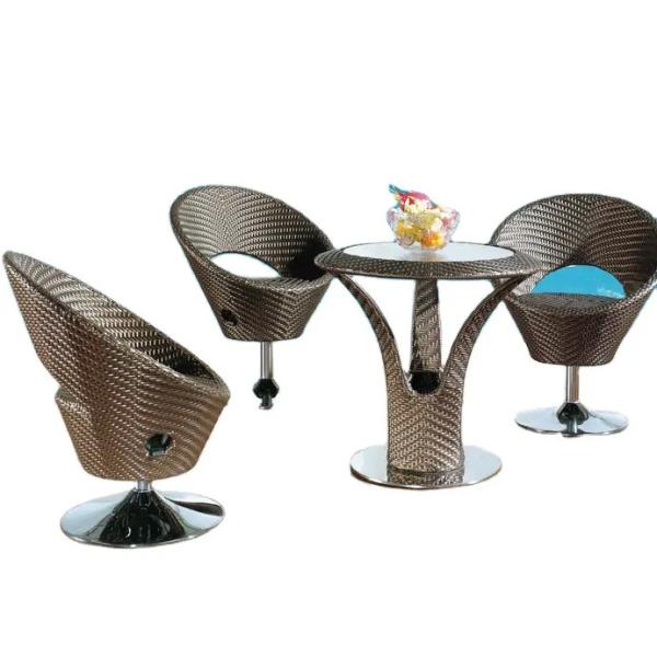4 seat outdoor swivel dining club chairs wicker furniture dining table chairs bar furniture swivel chairs---8138