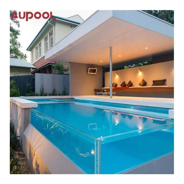 Prefab Houses Clear Shipping Container Swimming Pool with 40 Feet Steel Structure Frame