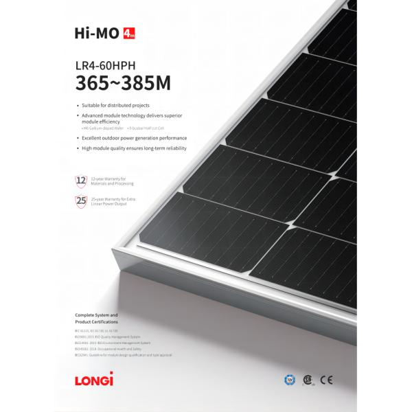 Home Use Longi Solar Panel Mono Crystalline Solar Panels With Long Warranty Years