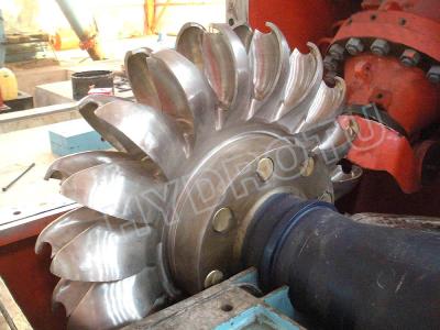 Pelton Turbine Runner / Pelton Water Turbine With Forged CNC Machine Runner For High Water Head Hydropower Project