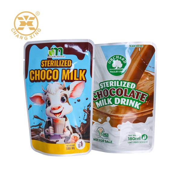 Custom Printing High Temperature Retort Pouch Food Packaging Retort Microwaveable Pouch For Sauces Milk Drink