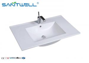  Smoothly White Countertop Sink / Cabinet Ceramic Basin Sink AB8003-80 Bathroom Sink Basins Manufactures