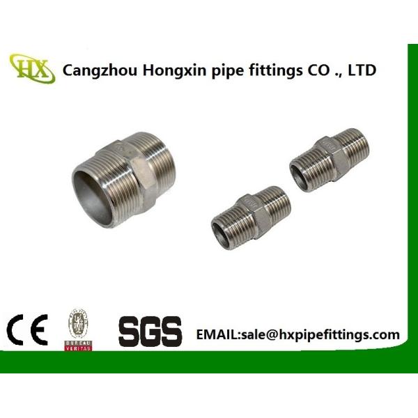 2 Hex Nipple 3/8 Male x 3/8 Male 304 Stainless Steel threaded Pipe Fitting NPT