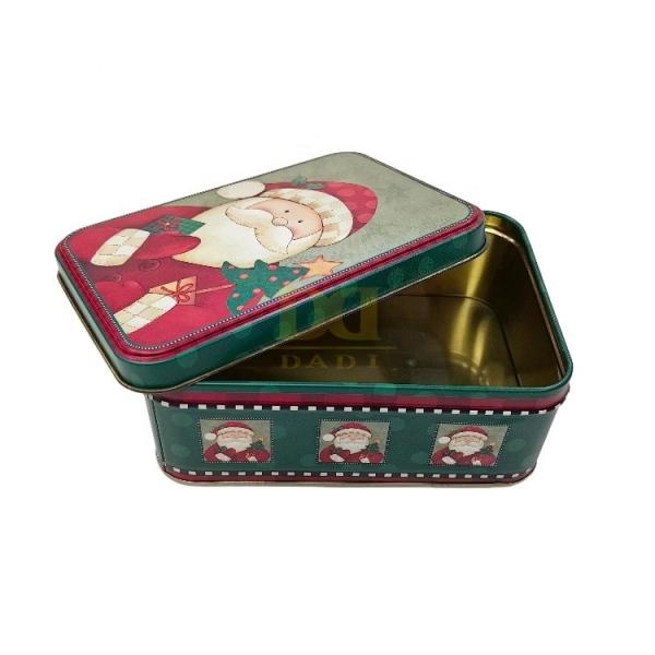 DADI Reusable Xmas Biscuit Tin Box ISO9001 Snowflake Textured Cookie Storage