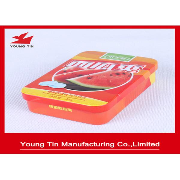 Custom Small Candy Gift Tins , Empty Sweets Candy Packaging Metal Tin Box
