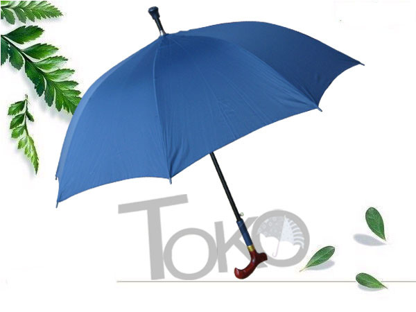 Blue Vented Golf Umbrella , Mens Folding Double Layer Golf Umbrella Slip Proof Cap