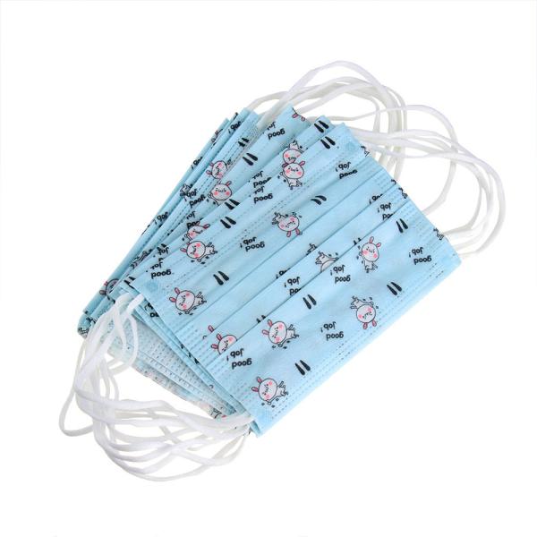 Skin Friendly Children'S Disposable Face Masks Easy Carrying Adjustable Nose Clip