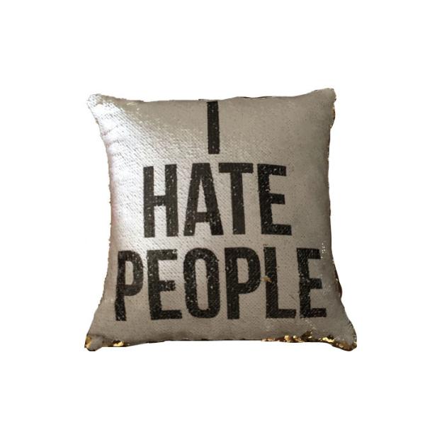 Wholesale Printing Personalized Logo I Heat People Pillow Cases For Sofa or Car Decoration