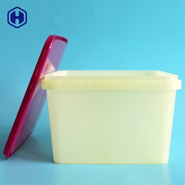 Recycle PP Square Food Buckets For Soda Cookies / Biscuit  Below 121℃