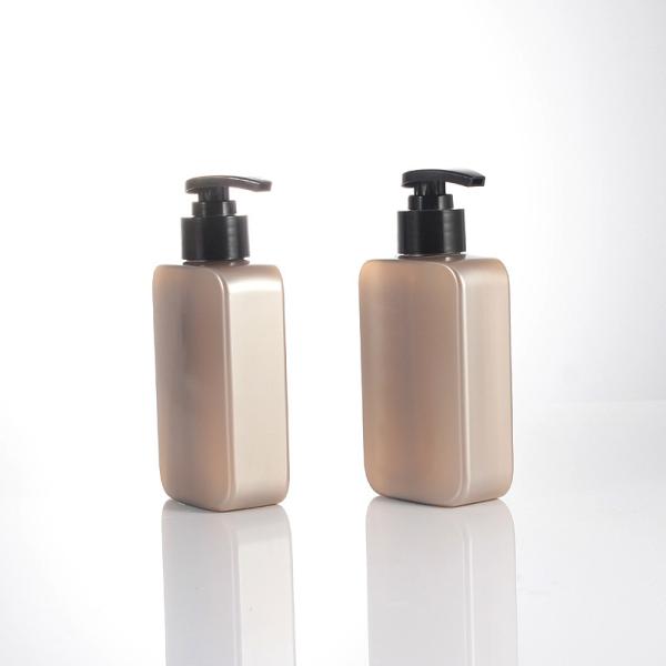 Flat Square 200ml PET Lotion Push Shampoo Pump Bottles