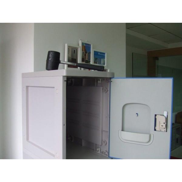 4 Tier ABS Plastic Lockers , Locker Room Lockers With Clover Lock / Door Blue