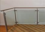 Tempered Stainless Steel And Glass Railings System , Glass Balustrade Systems