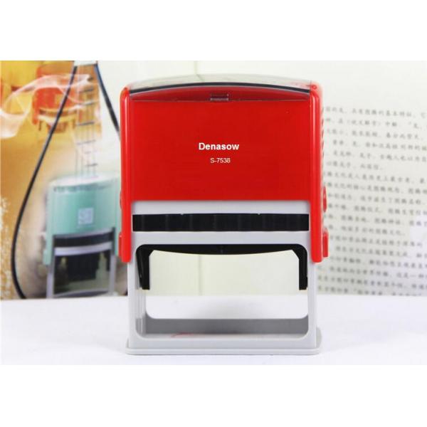 Denasow Square 75x38mm Red/Black Plastic Self-inking Big Custom Return Address Stamp