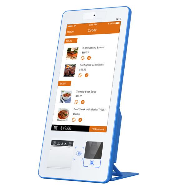 15.6 Inch Self Service Order Kiosk , Online Self Ordering Kiosk For Restaurants Payment Display