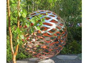  150 Diameter Stainless Steel Ball Sculpture Polished Metal Hollow Sphere For Garden Manufactures