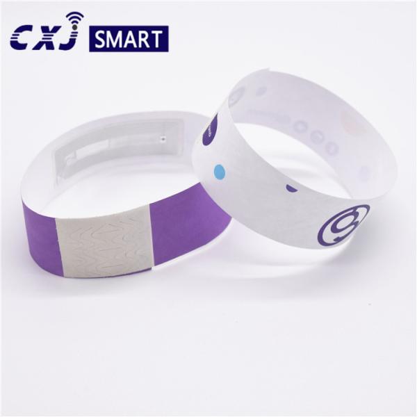 Disposable Paper RFID Wristband NFC Ultralight Ev1 For Festival