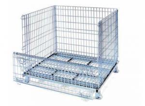  Wire mesh security cage, pallet container, mesh box pallet for industrial storage Manufactures