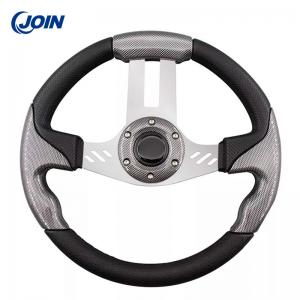  Universal 13 Inch Racing Steering Wheel Wood Grain Golf Cart PVC Manufactures