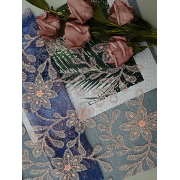 Laser Cut 3D Flower Applique Fabric Lace Scarf Fabric