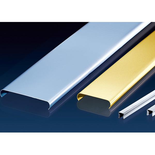 U-Shape  Metal Strip Ceiling Suitable For  Subway Stations Banks  Perforated Or Non-Perforated