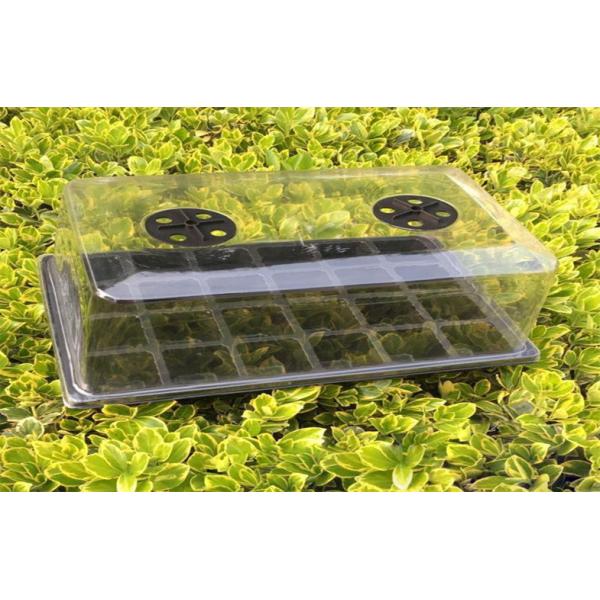 Plastic Seed Germination Trays With Dome Black Vegetable Plant Horticulture Seed