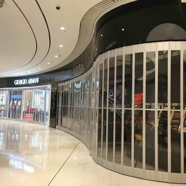 Manual Side Folding Shutter Doors , Storefront Security Closures