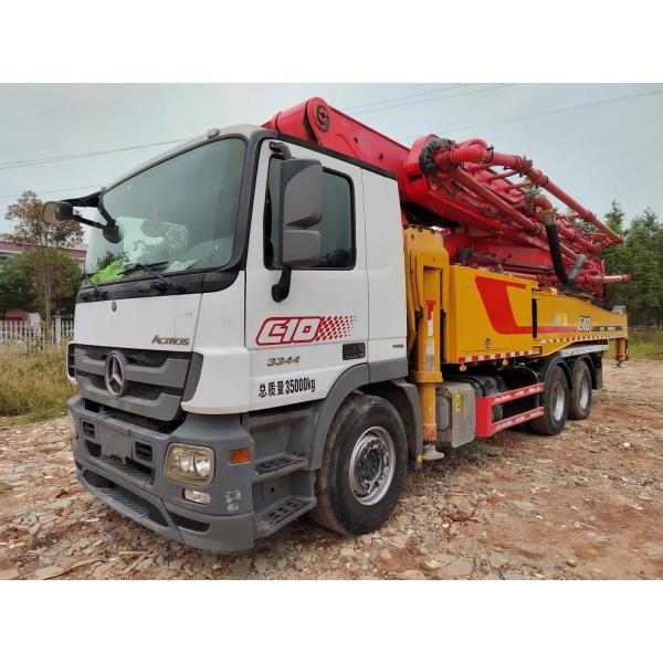 2019 Sy 52m Used Concrete Boom Pump Concrete Pump Truck in Green Feeding Height 1400mm