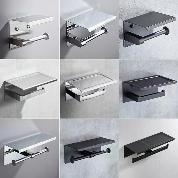 304 Stainless Steel Bathroom Roll Holder Wall Mount