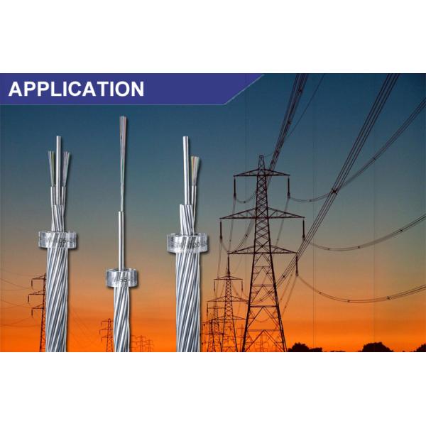Hybrid Optical 80KN 6F 12F 24F OPGW Optical Fiber Cable