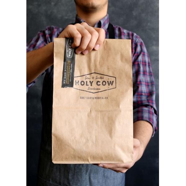 Folded waterproof paper bag