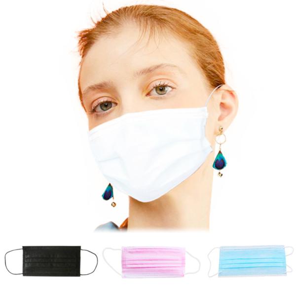 Anti Dust 3 Ply Non Woven Face Mask Personal Safety Disposable Earloop Face Mask