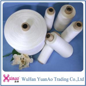  Bright Short Fiber Ring Spun Polyester Yarn , Dyed 100% Polyester Sewing Yarn Manufactures