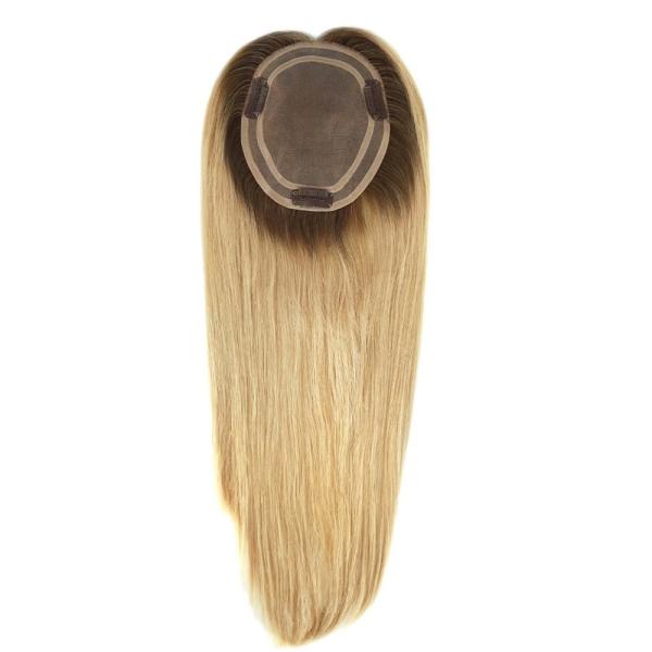 16 Inch Russian European Hair Blonde Highlight Women Mono Topper with Initial Payment