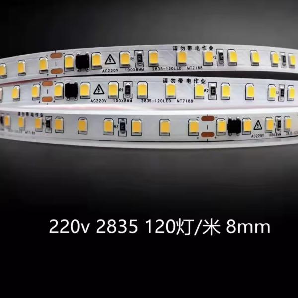 Indoor High Voltage Soft Led Strip Lights Waterproof 230v 220v Warm White 3000k 4200k 6500k Led Light Strip
