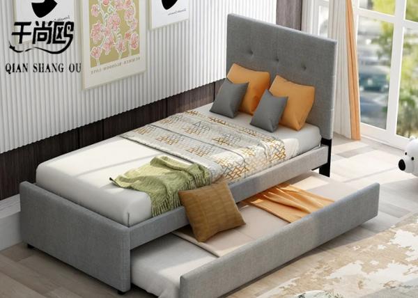 Quality 140*200cm Sliding Double Bed , customized Simple Platform Bed for sale