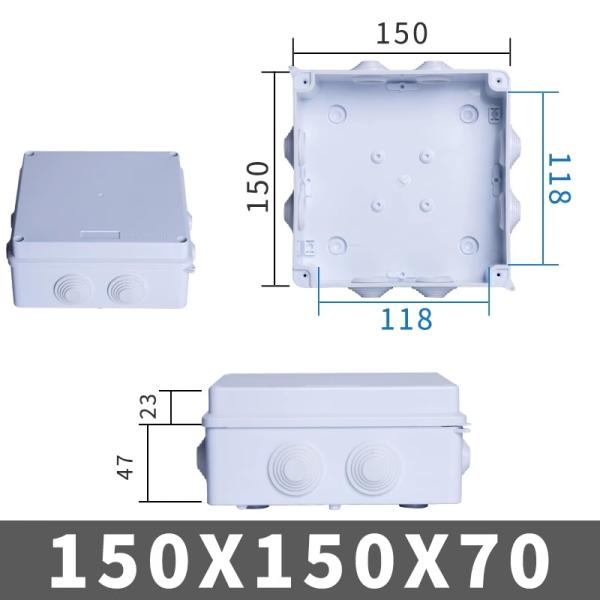 IP65 Stepped Gland Enclosure Surface Mounting Waterproof Junction Box With Knockouts