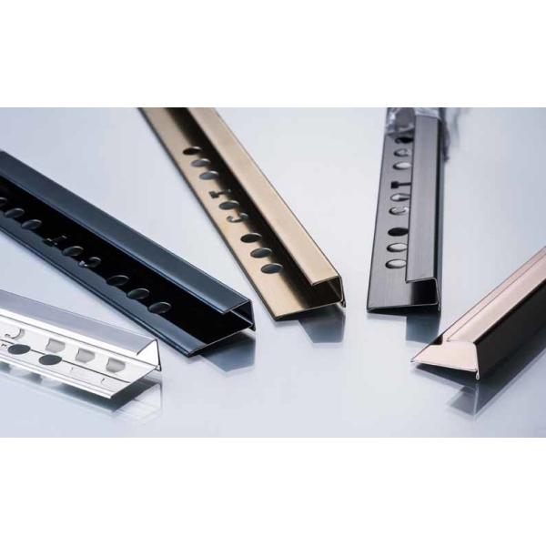 Inside Corner Stainless Steel Metal Bullnose Border Edge Trim 2.5m