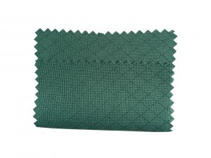  Dark Green 135 GSM Anti Static Fabric ESD Knitted Polyester 6mm Diamond Pattern Manufactures