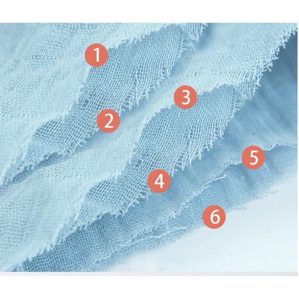 Six Layer Natural Crepe Gauze Fabric No Flurescent Agent Skin Friendly