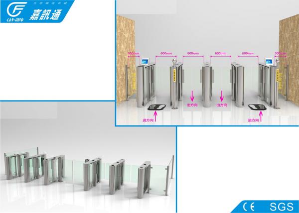 Quality Indoor Swipe Card Half Height Turnstile , Magnetic Card Turnstile Security Systems for sale