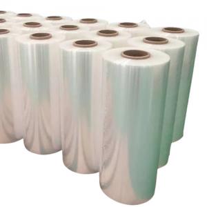  Big Size transparent PE Shrink Film Roll 50μM Pallet Wrapping Film Manufactures