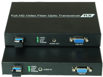 VGA Fiber Optic Extender with SFP Optical Module 5km 1920 x 1080 Resolution