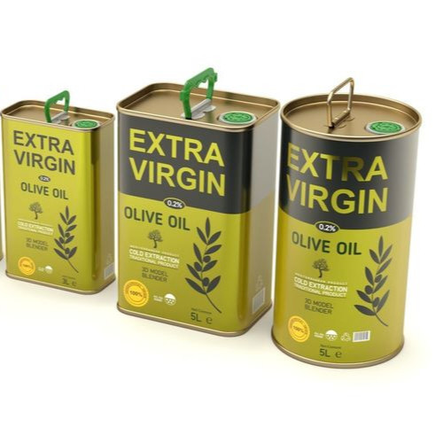 DADI 1.5L Olive Oil Tin Can 1500ml Food Oil Can Rectangular Tin Olive Oil Containers