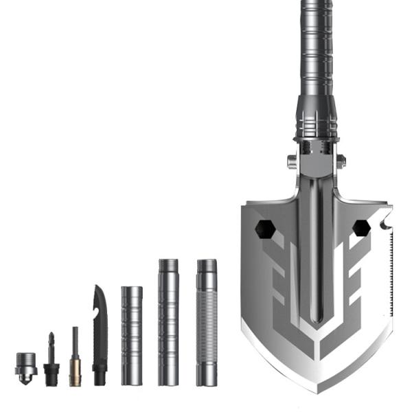 Manganese Steel Multifunctional Outdoor Shovel Square Lightweight Foldable