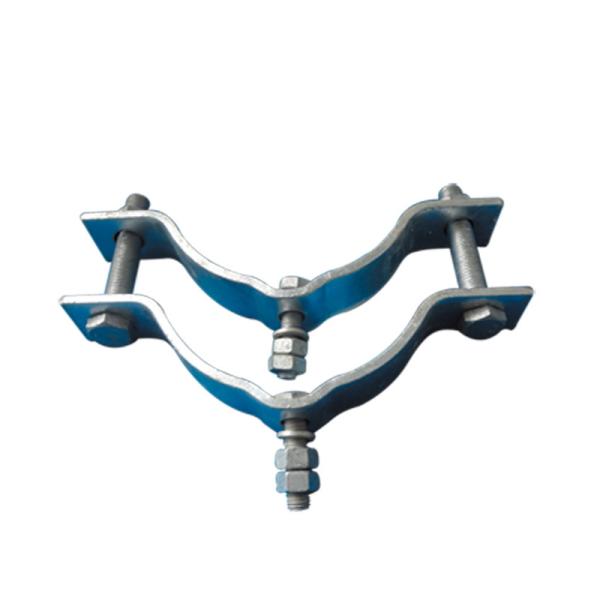 ISO9001 Hoop Plate Concrete Pole Clamp For Overhead Line