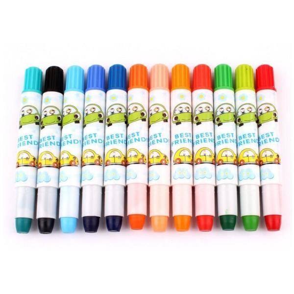 24 Colors Eco-friendly fancy  Non-toxic wax crayon set/ Cheaper 24 colors rotating body crayon for children