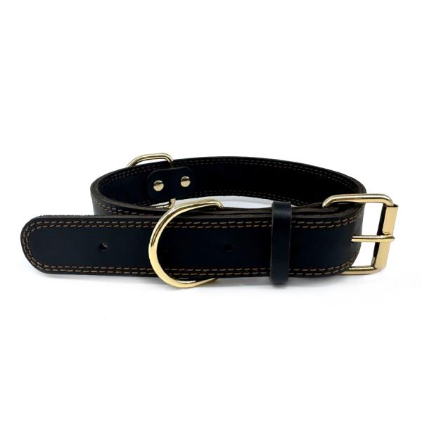 Genuine Leather Dog Collar Durable Comfortable Adjustable Classic Style